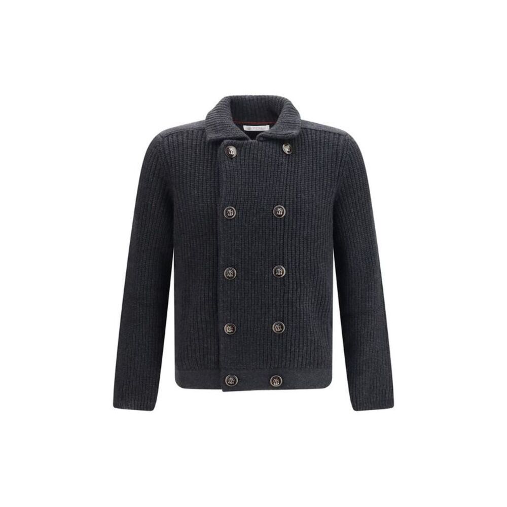 Brunello Cucinelli Gray Cashmere Men's Cardigan